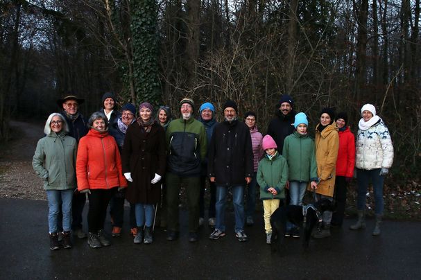 Foto: C. Lahr - Exkursion im Haidforst 2025 zum Thema "Wald in der Nacht" Exkursionsteilnehmer