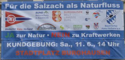 Für eine freie Salzach Kundgebung in Burghausen am 11.06.2016